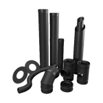 Koaxial-Bausatz Fassade Ø80-125 für raumluftunabhängige Pelletöfen KIT-JJ01-08MN